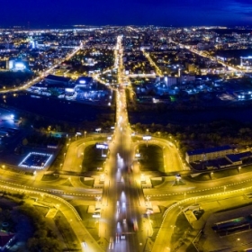 Панорама ночного Челябинска автора dimabalakirev
