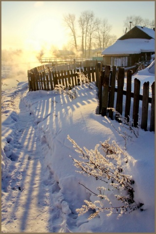 Зима за околицей автора Anna_Mochalova