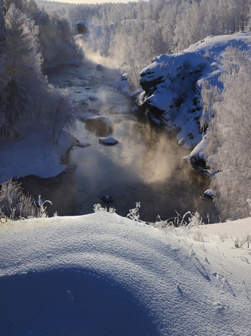 Зимнее утро на реке Миасс автора bogdanovskiy