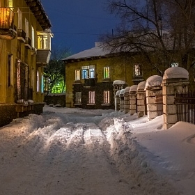 Снежный январь в старом городе