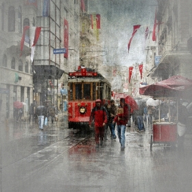 In city rain....