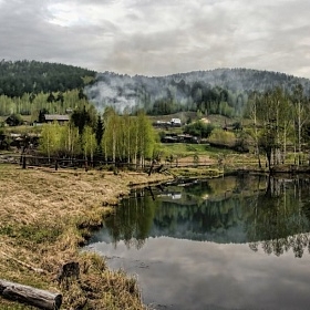 Весна. Уральская деревушка