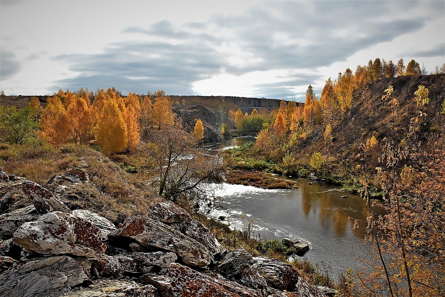 Осень в Большом Баландино, р. Миасс