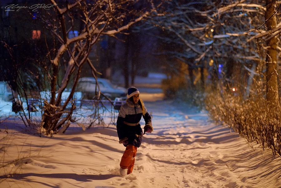 весенний снегопад